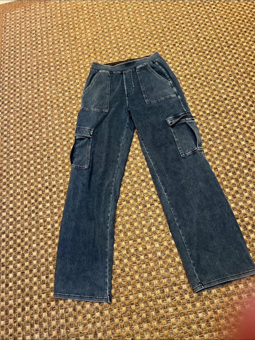 Halara med Washed Cargo Denim Pants NEW without tags - Picture 1 of 3